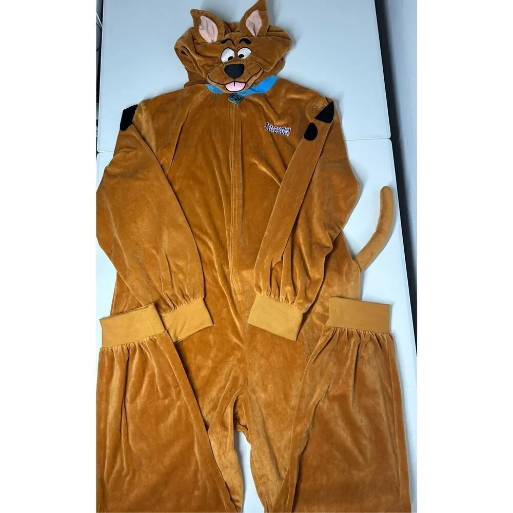 SCOOBY- DOO Spirit Adult Zipper One Piece Plush Costume Union Suit Size L/XL - Picture 10 of 16